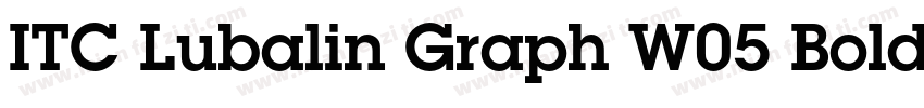 ITC Lubalin Graph W05 Bold字体转换